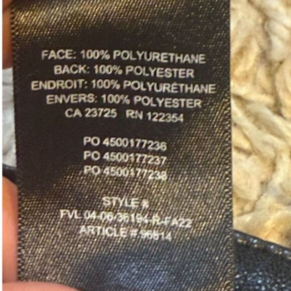 Wilfred Rebel Vegan Leather Pant 2 Black High Rise Straight Leg - Picture 9 of 9